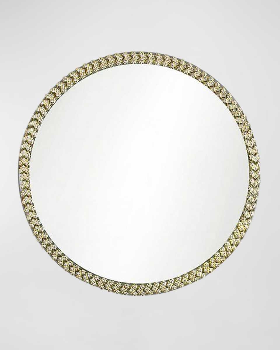 Mirror Charger Plate With Golden Braid